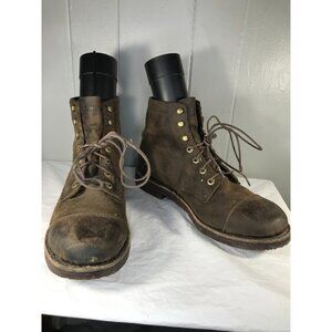 L.L. Bean Katahdin mens 12 M Brown Leather Soft Cap Toe Engineer Boots